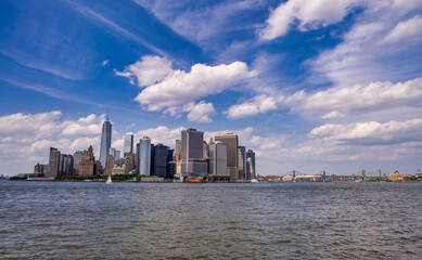 New York City skyscrapers in June - obrazy, fototapety, plakaty