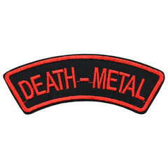Death Metal embroidered patch. Accessory for rockers, metalheads, punks, goths.