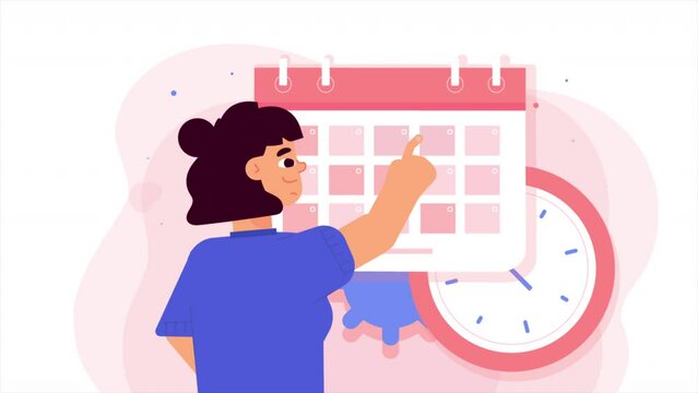 Character Marking Important Days in Calendar