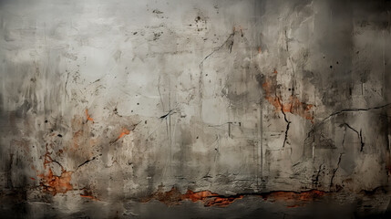 Abstract black and white background. Texture of old black wall with cracks. Generative AI technology