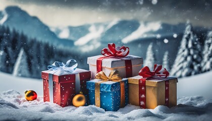 christmas tree and gifts