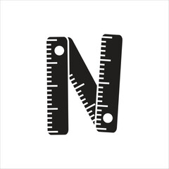 Obraz premium ruller vector icon line template