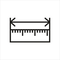 ruller vector icon line template