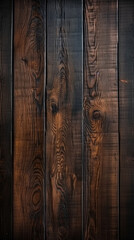 Obraz premium Rustic dark wooden background, wood texture created with Generative Ai