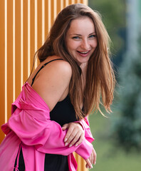 Portrait of a laughing girl