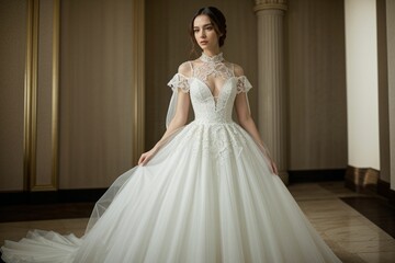 Fototapeta premium woman in elegant dress 