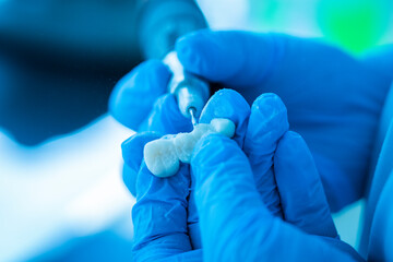 work in dental prosthetics