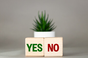 A yes or no choice. Positive or negative decision. Acceptance or rejection. Reverse words yes or no...