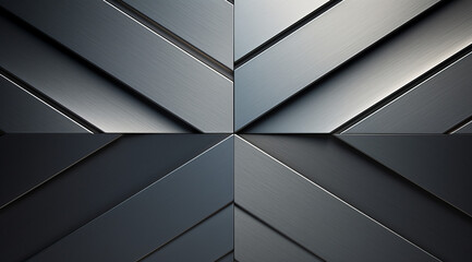A minimalist design of sleek metal stripes creates a modern, monochrome texture with clean lines.