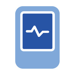 Pulse Oximeter Glyph Blue Icon