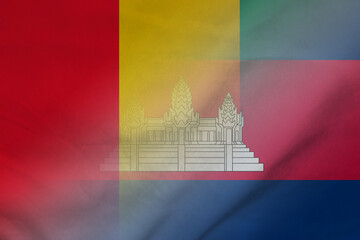 Guinea and Cambodia political flag international relations BTN GIN