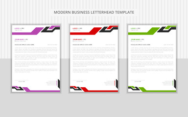 Modern and Corporate Letterhead Design Template