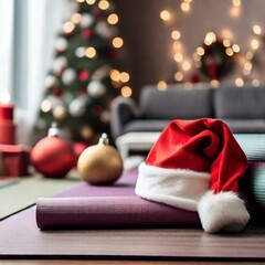 Obraz na płótnie Canvas christmas tree with gifts and decorations