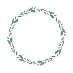 Botanical leaf circle