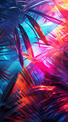 An abstract work of art, low angle shot, Tropical created with Generative Ai