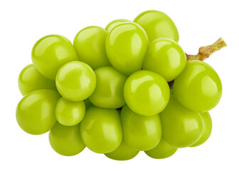 green Grape bunch, isolated on white background, full depth of field