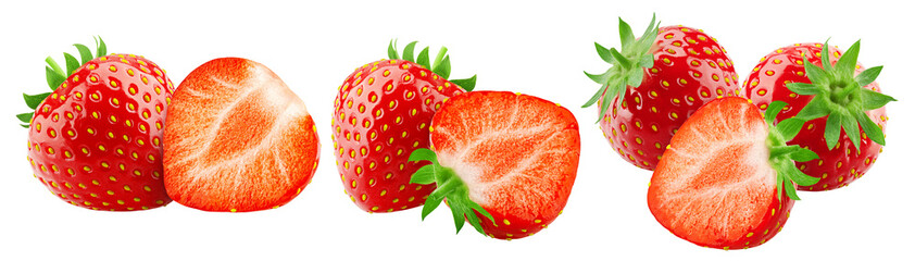 strawberry isolated on white background, clipping path, full depth of field - Powered by Adobe