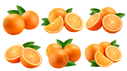 orange isolated on white background, clipping path, full depth of field