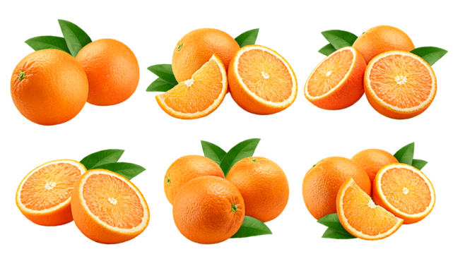 orange isolated on white background, clipping path, full depth of field