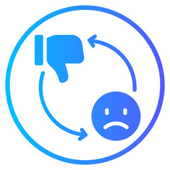 bad review gradient icon