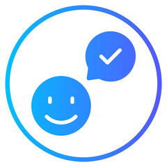 happy gradient icon
