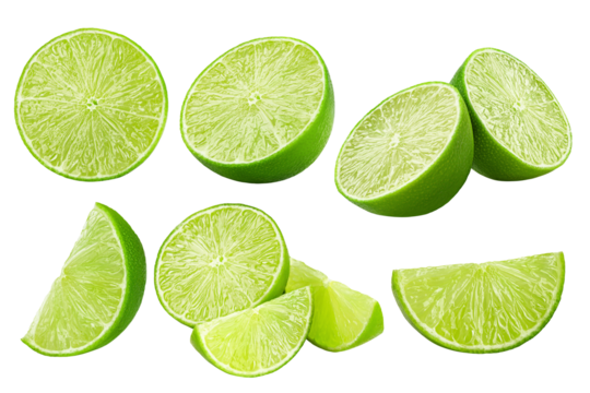 lime isolated on white background, clipping path, full depth of field