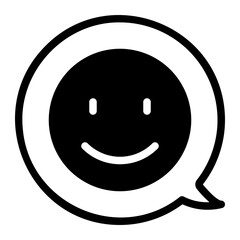 Fototapeta premium chat glyph icon