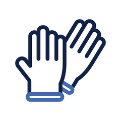 Rubber Gloves Outline 2 Color Icon