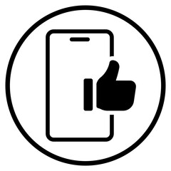 smartphone glyph icon