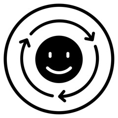 smile glyph icon