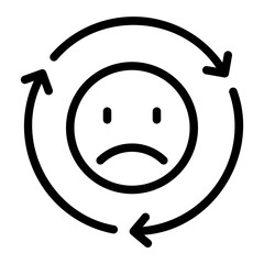 sad line icon