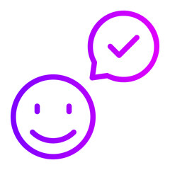 happy gradient icon