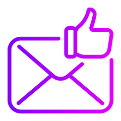 Obraz premium mail gradient icon