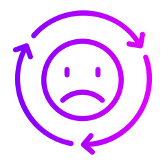 sad gradient icon