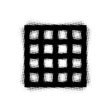 Prison bars with halftone effect