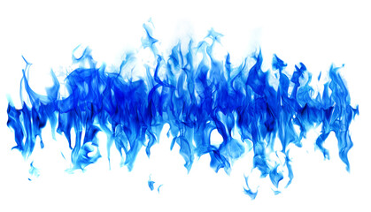 fire hot single long blue band on white