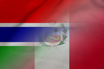 Gambia and Peru political flag international contract PER GMB