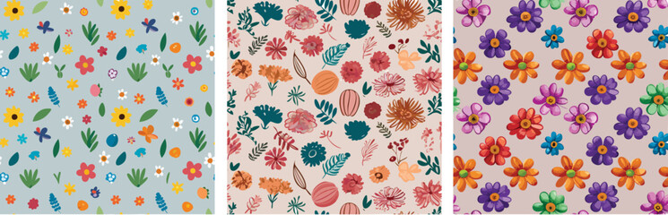 seamless pattern with flowers