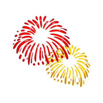 new firework cartoon. festive fire, year festival, abstract party new firework sign. isolated symbol vector illustration