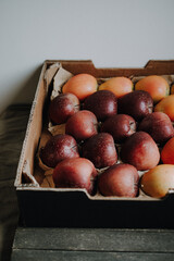 Apples in a crate
