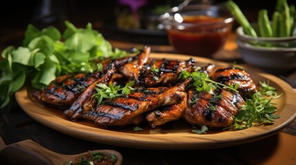 Grilled Quail with Barbecue Glaze for Outdoor Feast