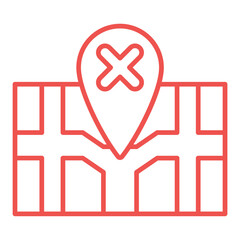 Obraz premium Wrong Location Icon