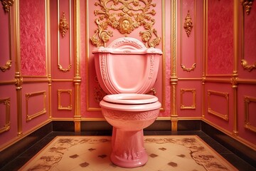 Toilet in the interior of the palace of Versailles, France