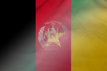 Afghanistan and Cameroon official flag transborder contract KHM AFG