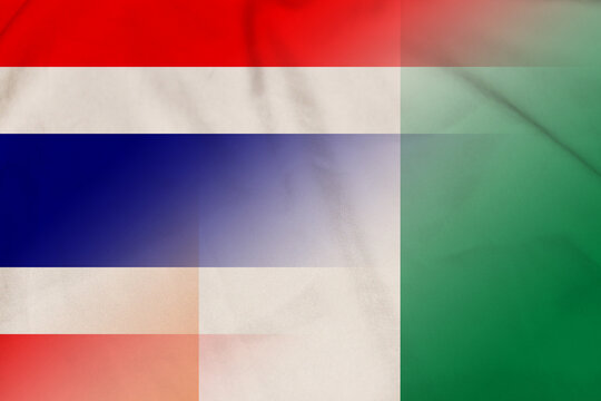 Thailand and Ivory Coast national flag transborder contract CIV THA
