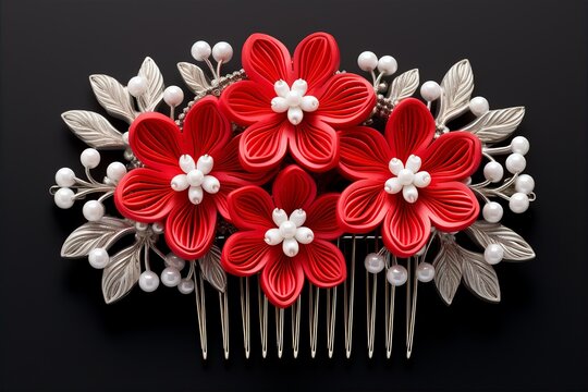recommend clip art: Tsumami Kanzashi of Christmas theme background