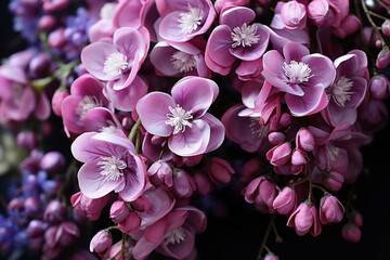 floral background, natural backdrop. purple inflorescences similar to wisteria.