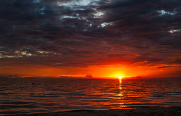 Obraz premium A Dramatic Sunset in Lousiana