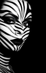 Chic: Vector Lady. Elegance in black and white, shadows,. Fashionable Citrus Grace: Vector Art. Vibrant Summer Portrait in Vector. Modern Style: Orange Summer Lady