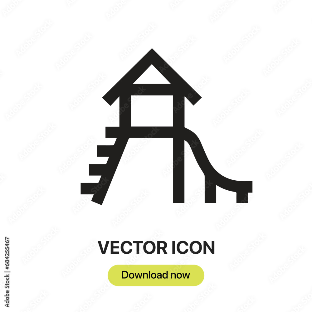 Leinwandbilder sledge icon vector. linear-style sign for mobile concept and web design. sledge symbol illustration.